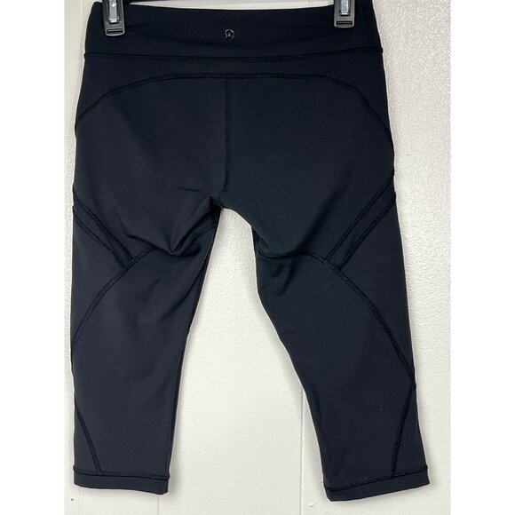 LULULEMON LEGGINGS SIZE 6 BLACK CAPRI LENGTH MESH‎ - Picture 12 of 12